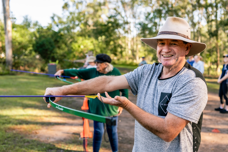 Army veteran Steve Bain at Rec Connect event
