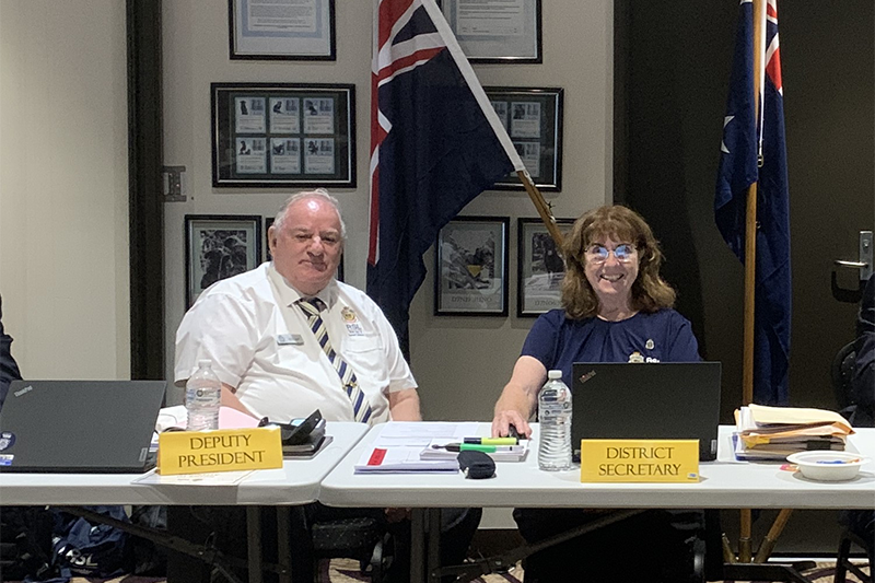 Graeme Davis Tiaro RSL Sub Branch Vice President and District Deputy President of Wide Bay and Burnett District and Wide Bay and Burnett District, District Secretary Sharyn Mitchell