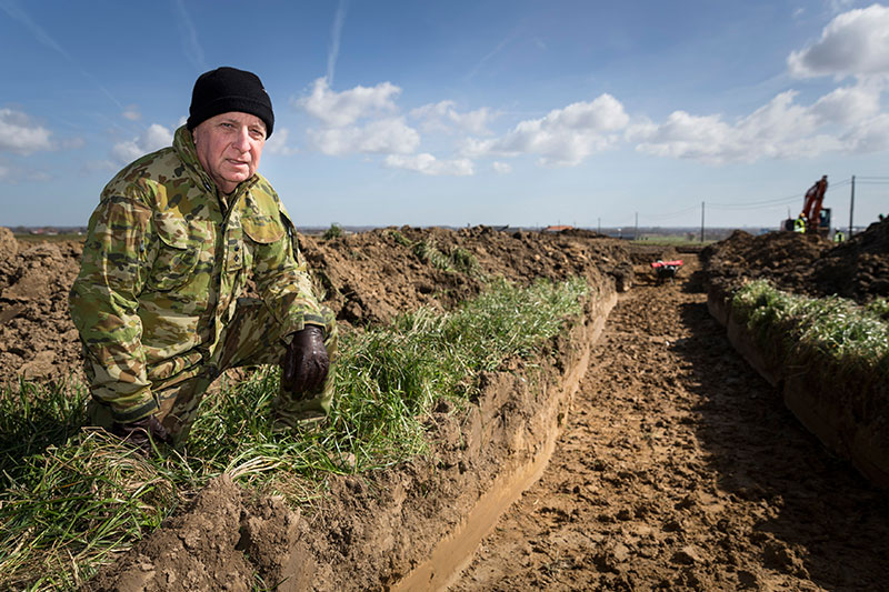 Image: Defence Australia | Lieutenant Colonel Paul Vercoe from Unrecovered War Casualties at an excavation site at Messines, Belgium.