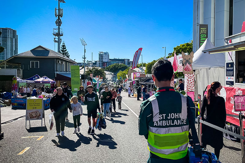 St John Ambulance volunteers