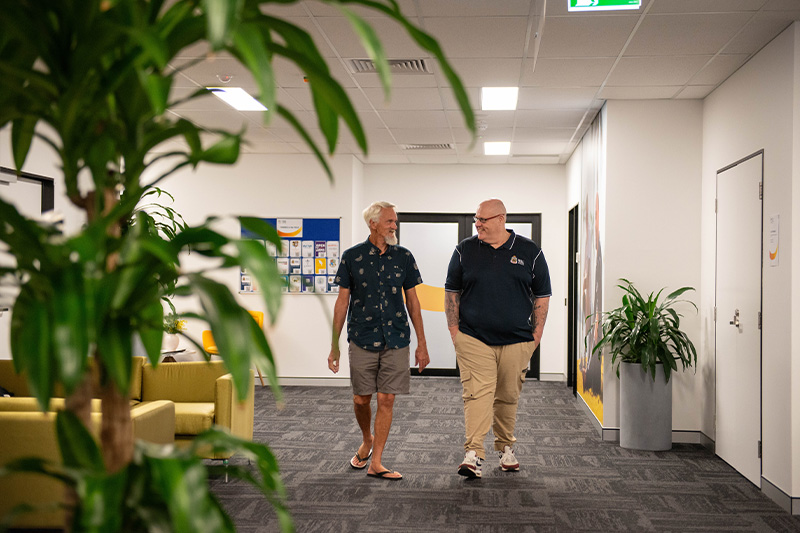 Michael and RSL Queensland Wellbeing Practitioner Allan Simmons