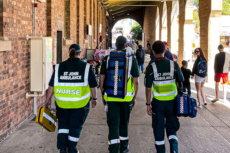 St John Ambulance volunteers