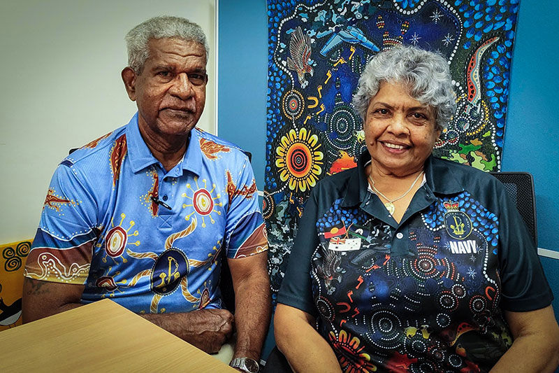 Uncle Phillip Bowie and Aunty Fran Visini are the Royal Australian Navy’s first Indigenous Elders (image credit: Defence Australia)