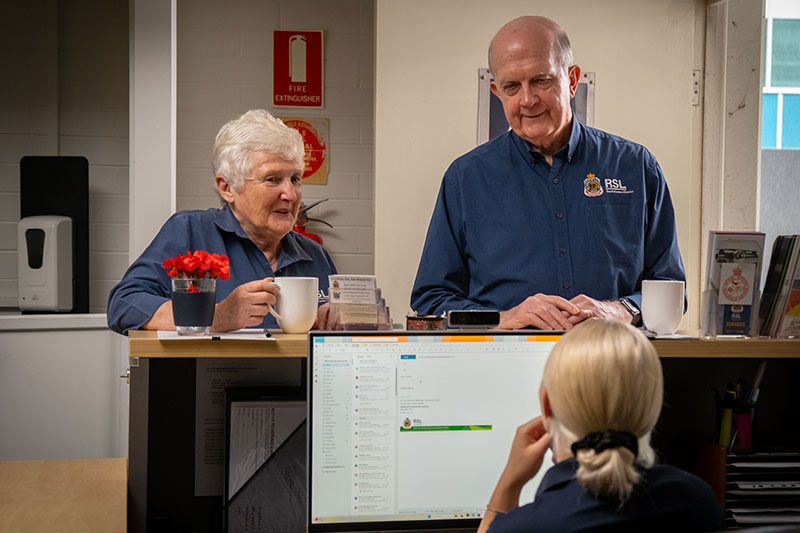 RSL South Eastern District Company Secretary Judy Alterator and RSL South Eastern District President Kerry Gallagher AM 