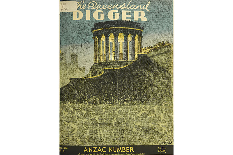 The Queensland Digger: April 1938. Cover art by Ian McBain.