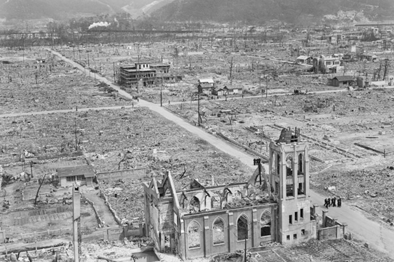 Image: Australian War Memorial | The devastation of the atomic bomb dropped on Hiroshima, looking south from the city centre.