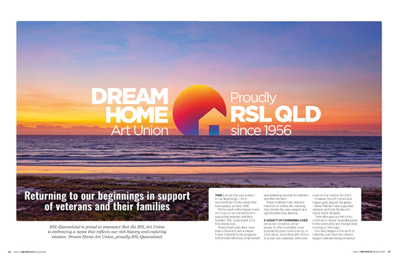 Announcement of the Dream Home Art Union rebrand in Edition 4, 2024.