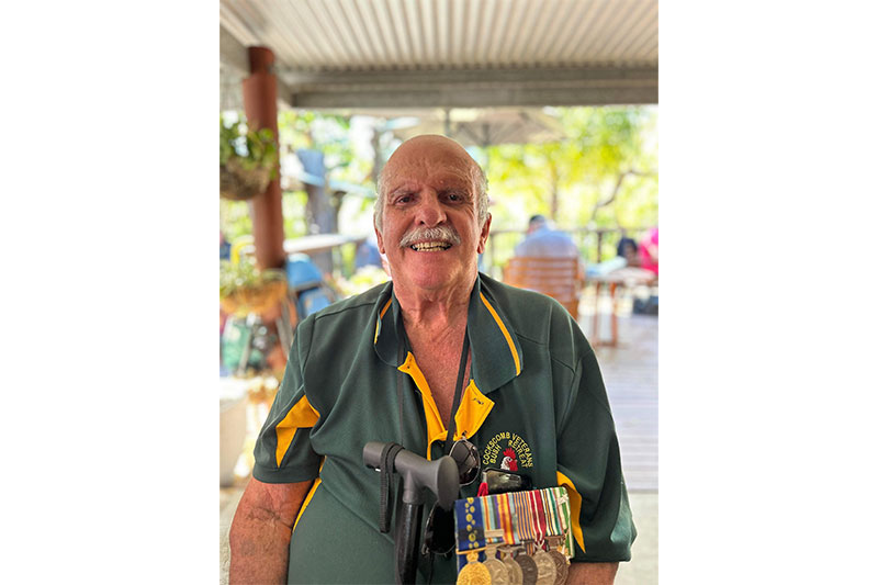 Rockhampton-based Vietnam veteran and Cockscomb Treasurer Nick Quigley OAM