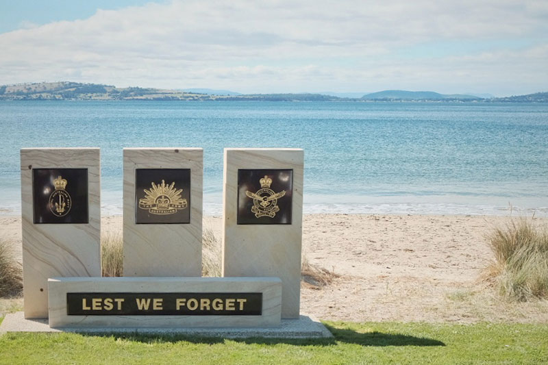 Kingston Beach War Memorial Tasmania