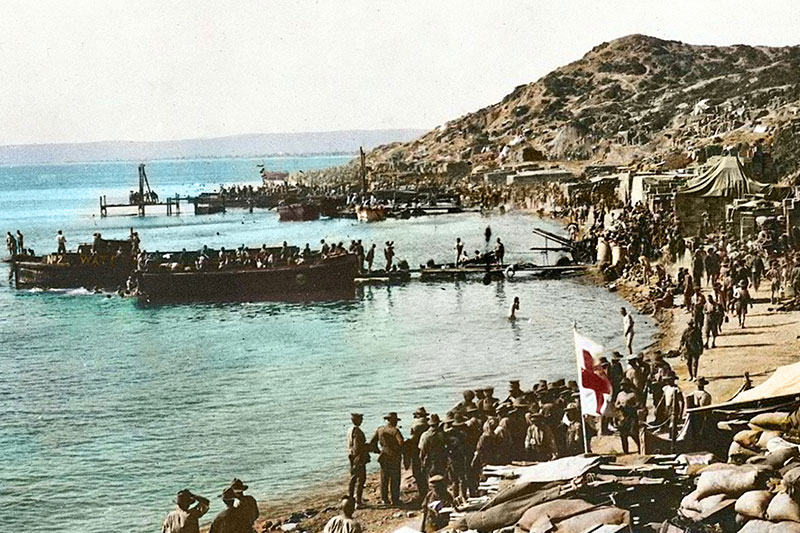 ANZAC Spirit Landings at Gallipoli of ANZAC soliders